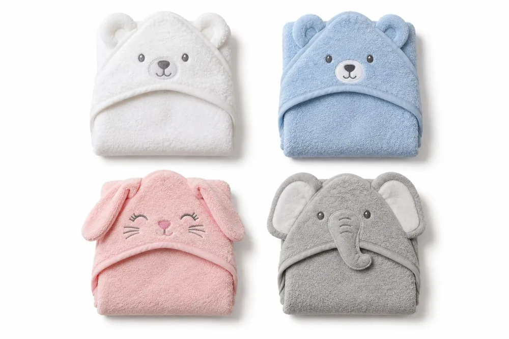 Handuk bertudung bayi