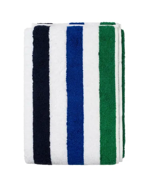 Garis biru tua, hijau, dan putih